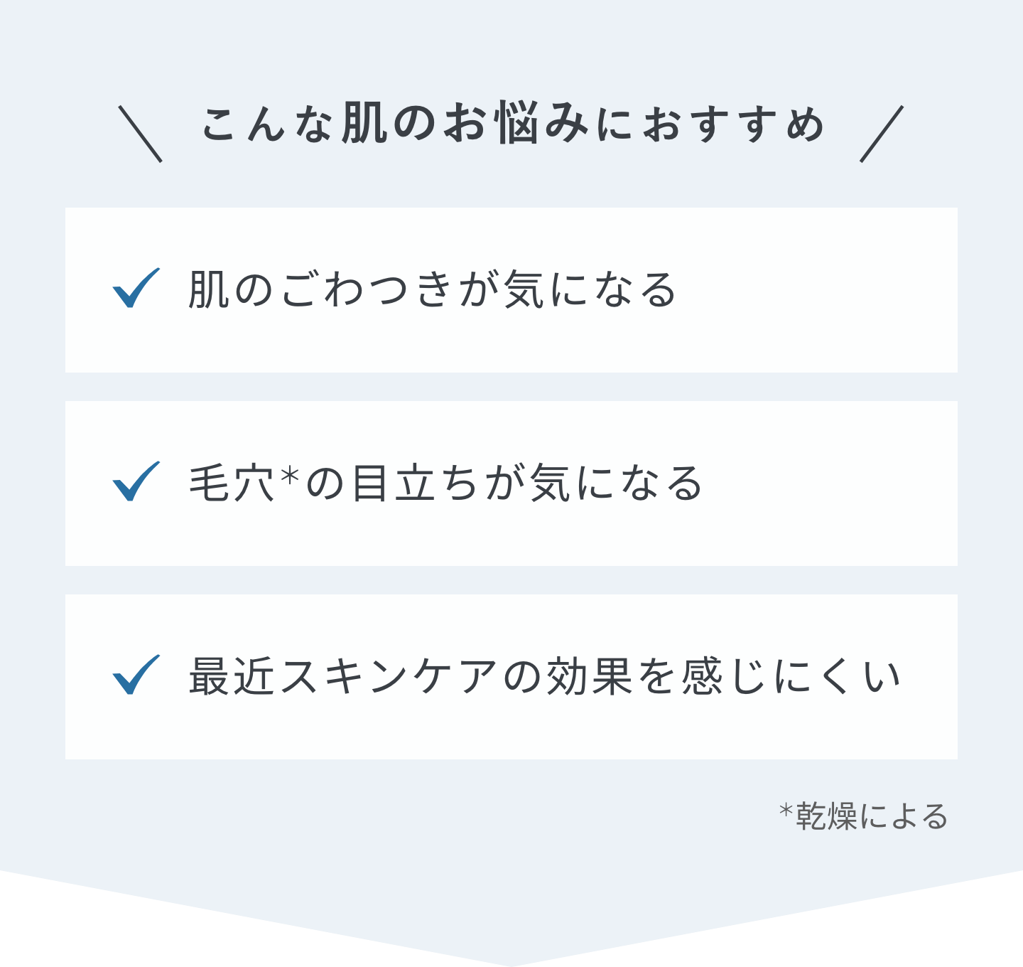 こんな肌のお悩みにおすすめ