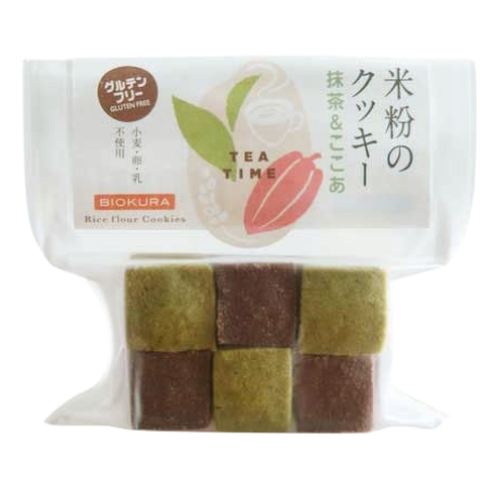 BIOKURA 米粉のクッキー 抹茶＆ここあ の商品画像